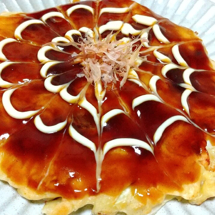 豚こまキャベツのお好み焼き